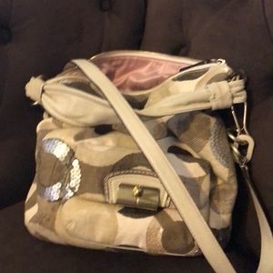 Coach denim canvas shoulder bag